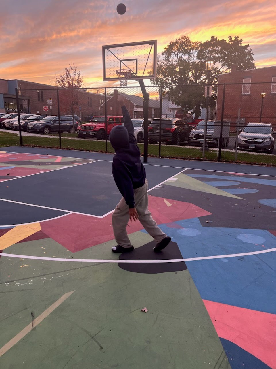 Youth basketball mentoring activity